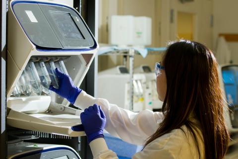 woman using medical technology